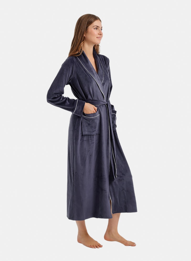 Carina Contrast Pipe Robe - Image 2