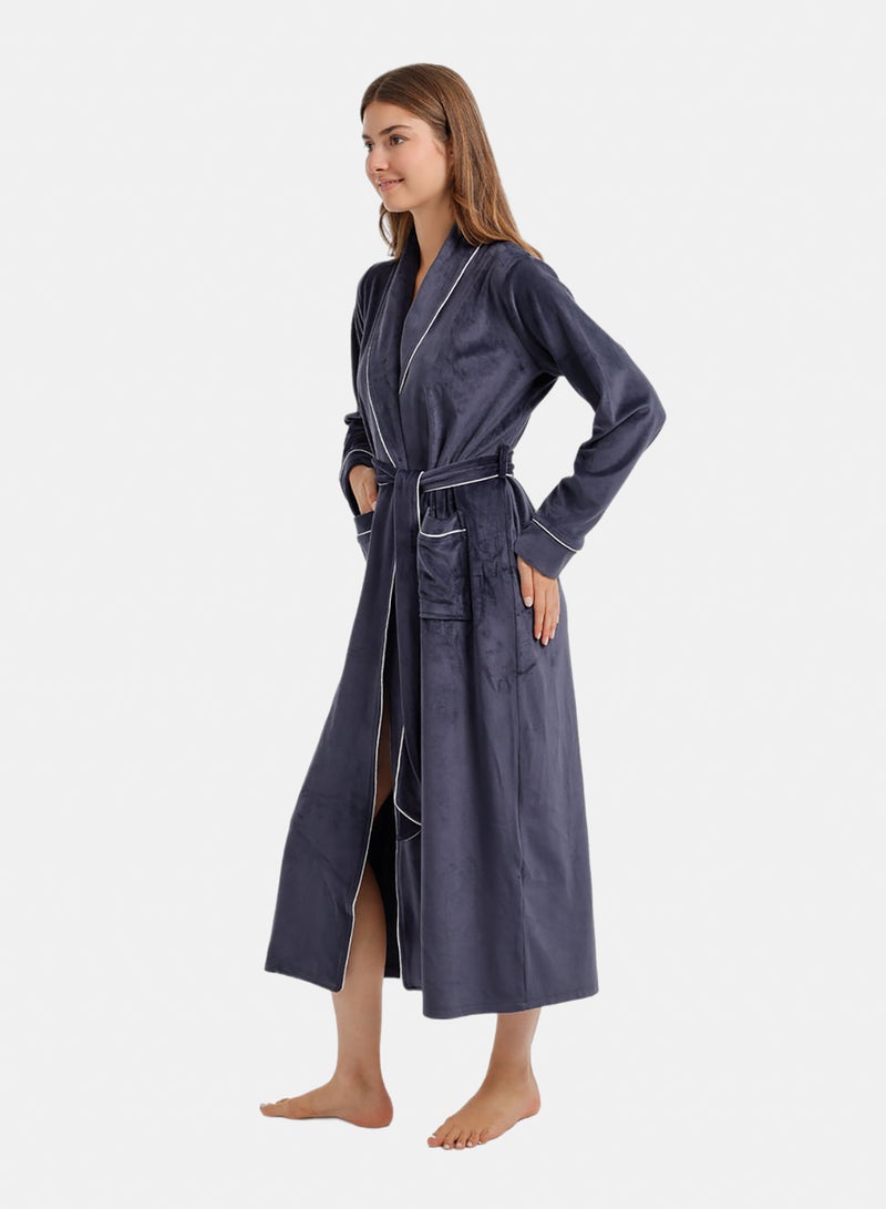 Carina Contrast Pipe Robe - Image 3