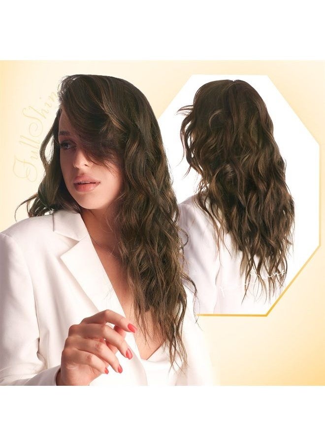 Full Shine Tape in Hair Extensions 18 Inch Tape in Remy Human Hair Extensions Color 4 Medium Brown Skin Weft Hair Extension 40 Pieces 100 Gram Double Sided Tape in Hair Seamless Tape in Hair  - Image 4
