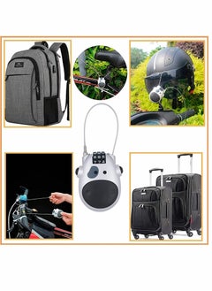 Y&D Combination Lock Cable Padlock with 3 Digit Numeric Code, 80CM Extendable Cable, Heifer Shape, Customized Safety for Suitcase Stroller Luggage Laptop(Silver)  - Image 5