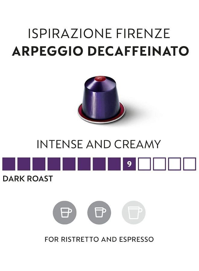 Nespresso Nespreso Ispirazione Italiana Arpeggio Decaffeinato Original Line, 10 capsules in 1 Sleeve - Intensity 9 - Image 4