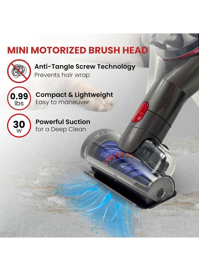 اكسيسن ترقية رأس فرشاة أداة صغيرة بديلة لمكانس كهربائية لاسلكية V7 و V8 و Cyclone V10 و V11 و V15 ، مناسبة لوسائد الأريكة والسرير والسجاد والشعر الطويل وشعر الحيوانات الأليفة - Image 2