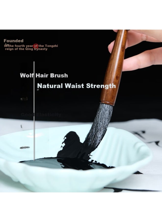 Yide Pavilion Aidege Wolf Hair Calligraphy Brush For Chinese Painting And Calligraphy - Image 2