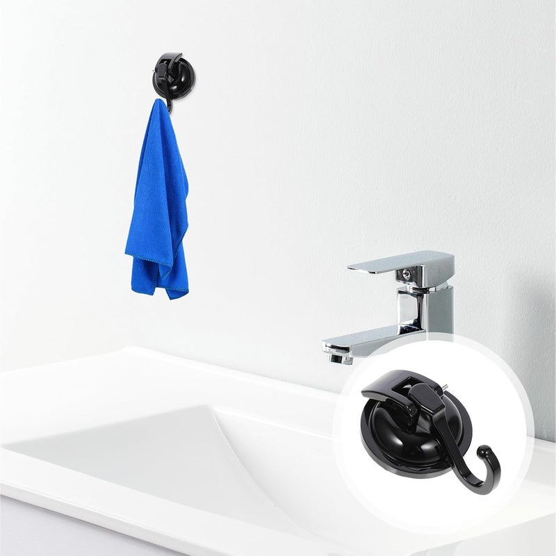 BESTonZON Reusable Vacuum Suction Cup Wall Hook Heavy Duty Plastic Suction Cup Hook for Bathroom Kitchen Glass Surface Storage Organizer - Image 4