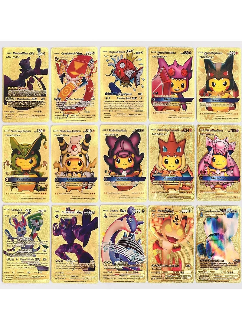 110Pcs Pokemon Card Foil Gold Pack Including Tcg Gx, Vmax Gx, Charizard Rare Board Game Cards - Image 2