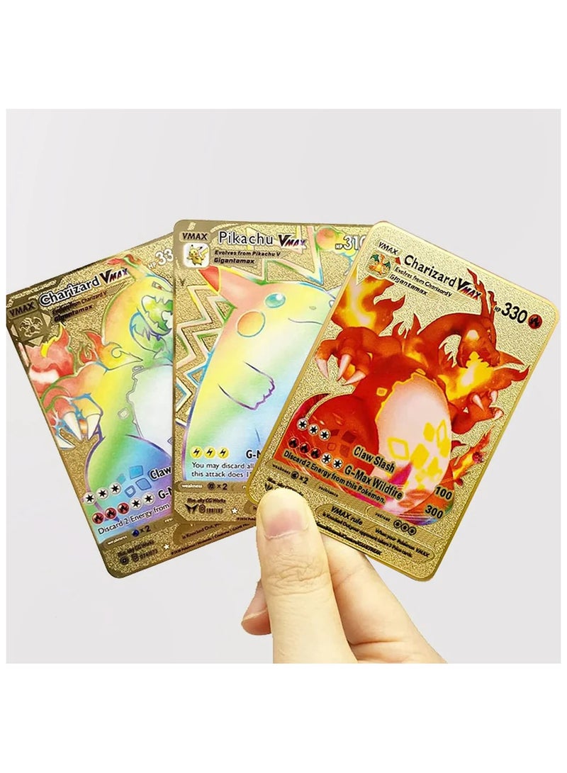 110Pcs Pokemon Card Foil Gold Pack Including Tcg Gx, Vmax Gx, Charizard Rare Board Game Cards - Image 3