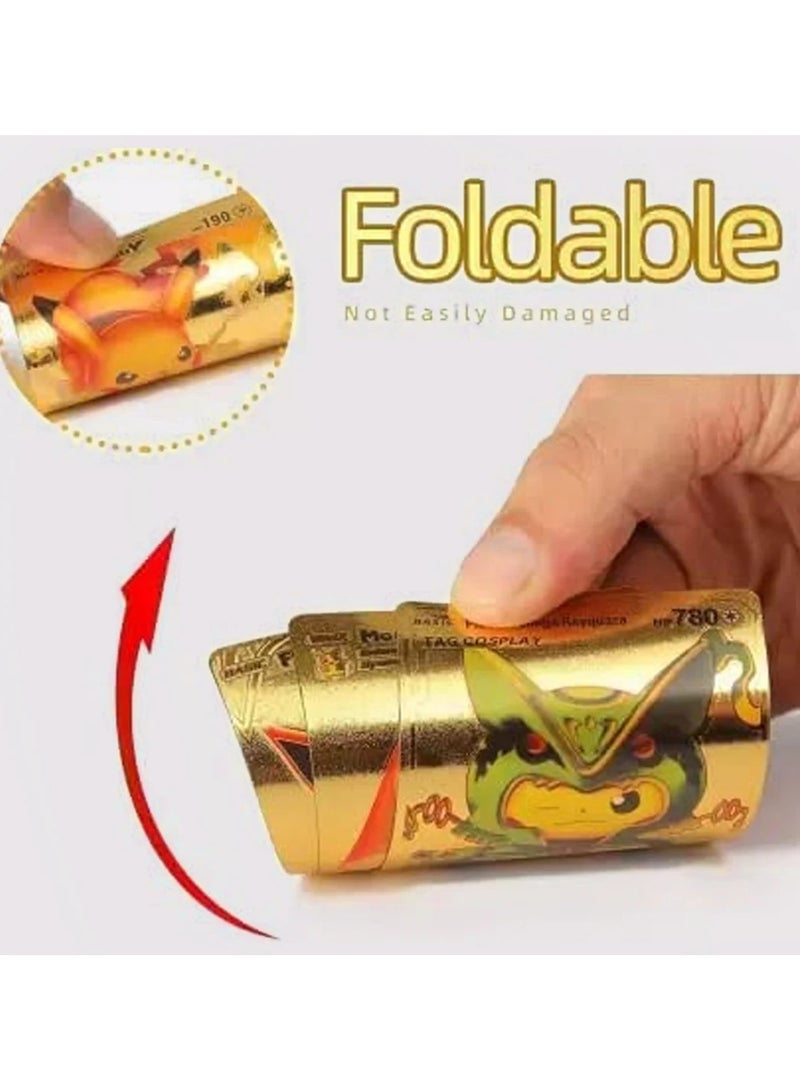 110Pcs Pokemon Card Foil Gold Pack Including Tcg Gx, Vmax Gx, Charizard Rare Board Game Cards - Image 4
