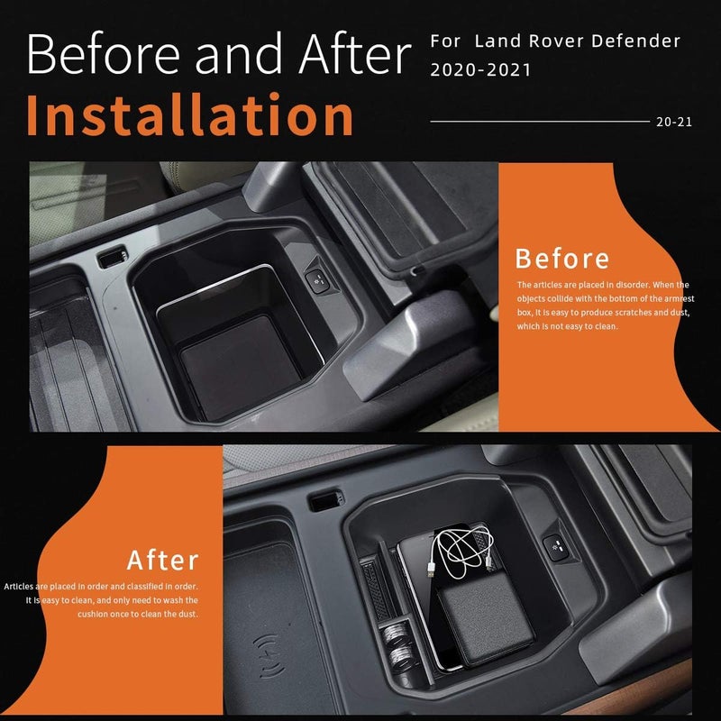 Auovo Center Console Organizer Tray for Land Rover Defender 2020-2023 - Image 3