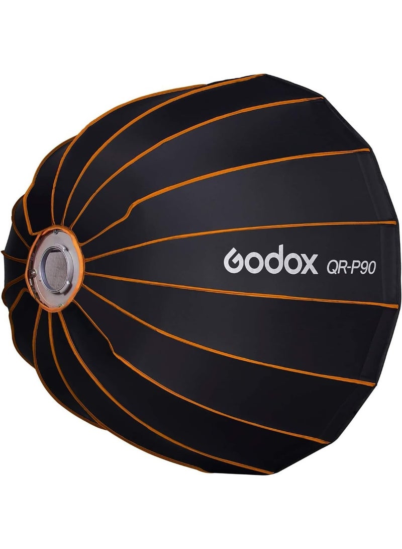 Godox QR‑P90 Quick‑Release Parabolic Softbox – 90 cm (35.4″), Bowens Mount with Inner & Front Diffusers - Image 2