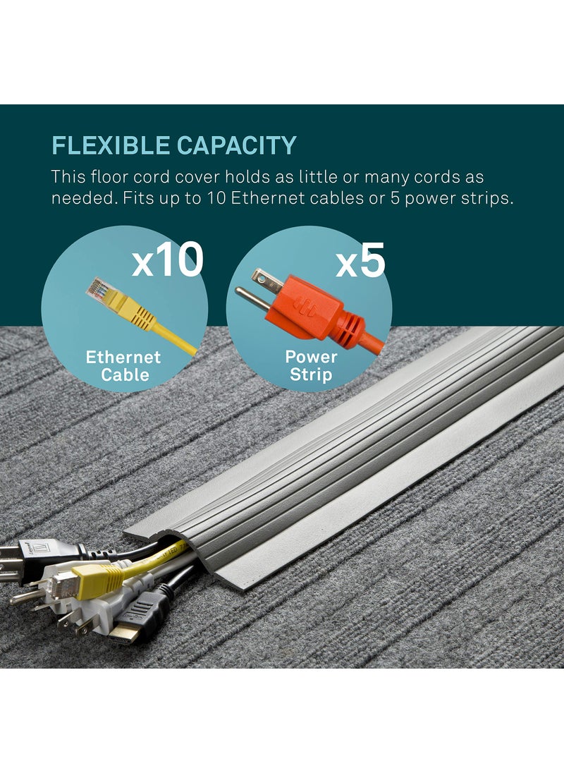 UT Wire UT Wire 5-Feet Cable Blanket High Capacity Low Profile Cord Cover and Protector, Beige  - Image 4