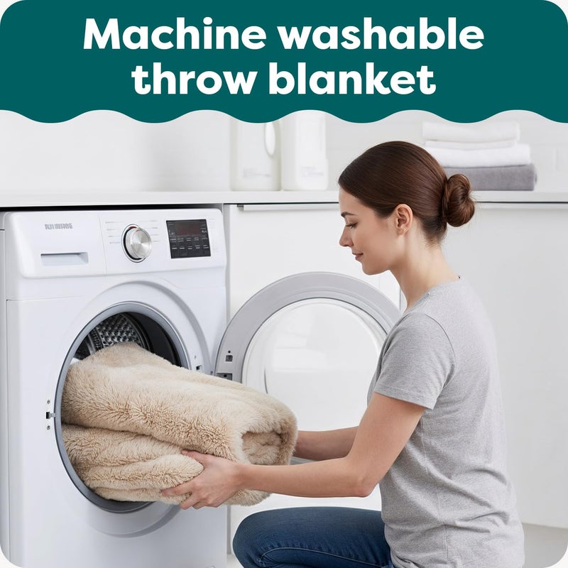 Furhaven Corner Cushion Seat Cover for Dogs & Cats, Washable, For Couches, Sectional Sofas, & L Shaped Couches - Snuggle Spot Shaggy Long Faux Fur Corner Throw - Taupe, One Size - Image 4