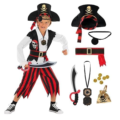 Morph Kids Pirate Costume Boys Pirate Outfit for Halloween Dress Up Adventure Play and Costume Parties 34 Years