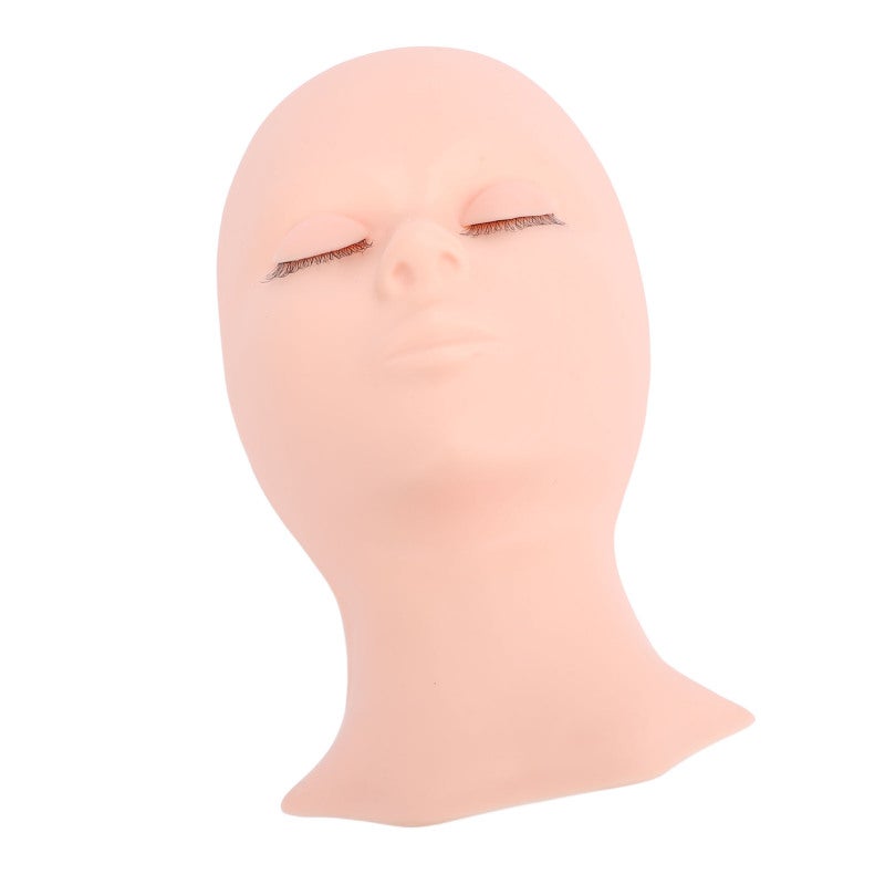 Lash Mannequin Head Silicone Replacement Eyelid Eyelash Practice Model Head Single Fold Eyelid - Image 3