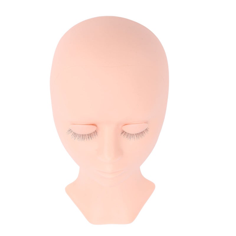 Lash Mannequin Head Silicone Replacement Eyelid Eyelash Practice Model Head Single Fold Eyelid - Image 5