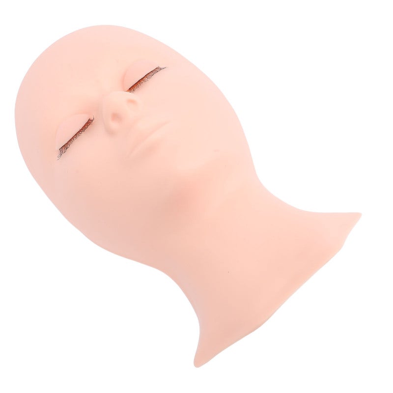 Lash Mannequin Head Silicone Replacement Eyelid Eyelash Practice Model Head Single Fold Eyelid - Image 2