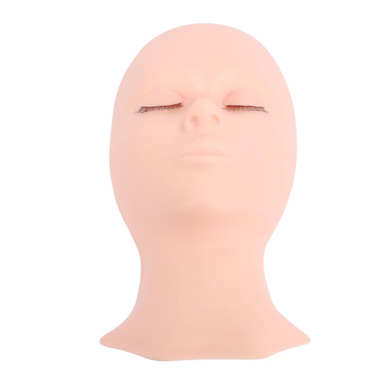 Lash Mannequin Head Silicone Replacement Eyelid Eyelash Practice Model Head Single Fold Eyelid - Image 1