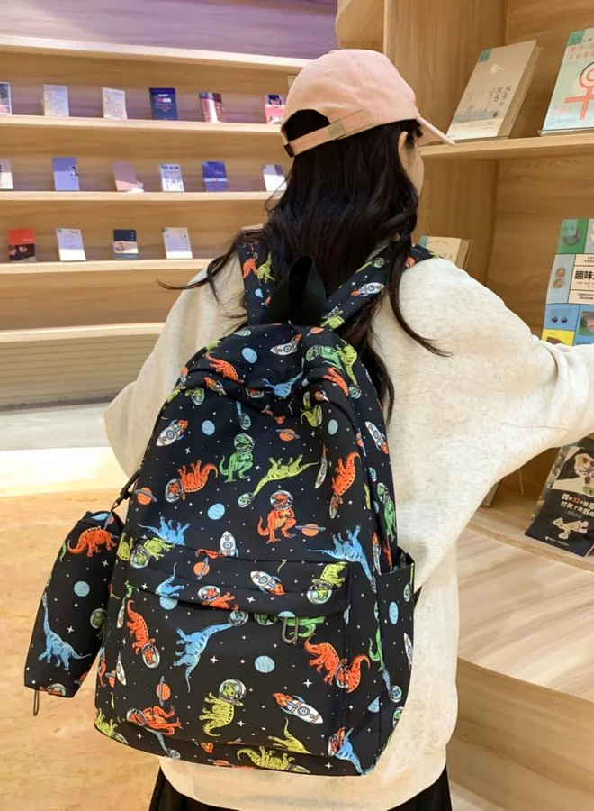 Take Two 3Pcs Cartoon Print Nylon Backpack Set