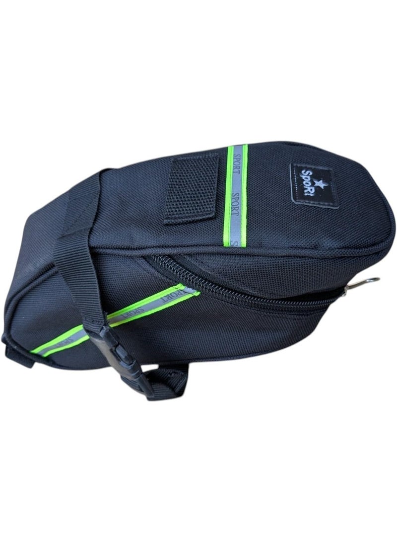 شنطة مقعد خلفي للدراجة خفيفة الوزن ومقاومة للماء . شنطة لكرسى العجلة مع شريط فسفورى الوان متعددةى - Image 1