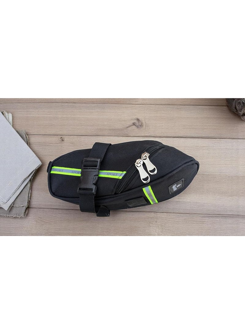 شنطة مقعد خلفي للدراجة خفيفة الوزن ومقاومة للماء . شنطة لكرسى العجلة مع شريط فسفورى الوان متعددةى - Image 3