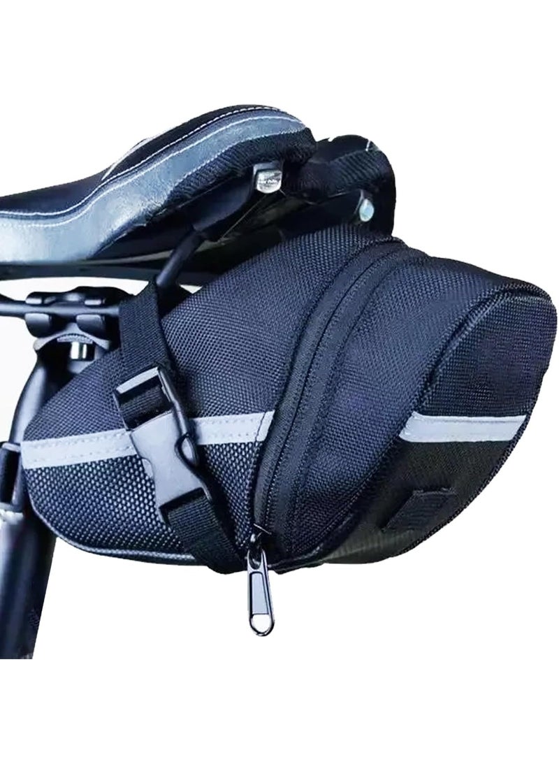 شنطة مقعد خلفي للدراجة خفيفة الوزن ومقاومة للماء . شنطة لكرسى العجلة مع شريط فسفورى الوان متعددةى - Image 2