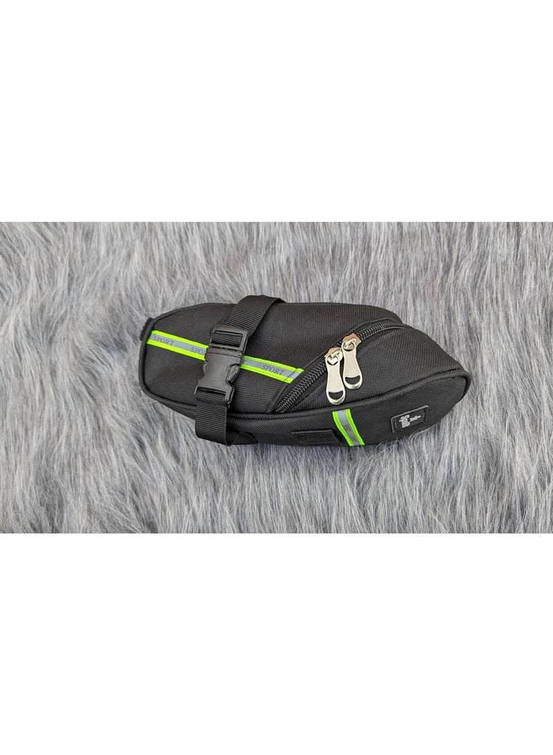 شنطة مقعد خلفي للدراجة خفيفة الوزن ومقاومة للماء . شنطة لكرسى العجلة مع شريط فسفورى الوان متعددةى - Image 4