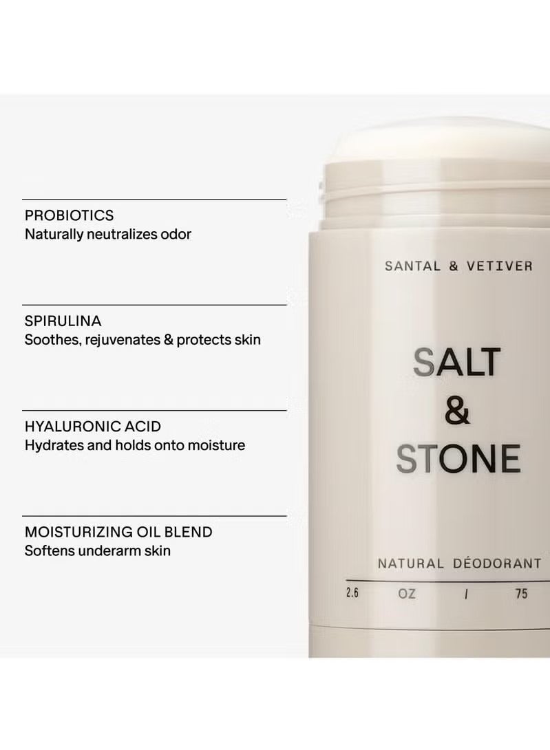 Salt & Stone Deodorant | Extra Strength Natural Deodorant for Women & Men | Aluminum Free with Seaweed Extracts, Shea Butter & Probiotics - Image 2