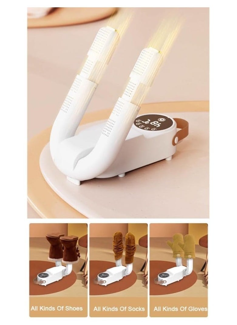 Generic Electric Shoe Dryer, 2 in 1 Shoe Dryer and Deodorizer Portable Quiet Boot Dryer with Timer Constant Temperature, Extendable Head, Fast Shoe Dryer for Work Boots, Gloves, Hats, Socks  - Image 2