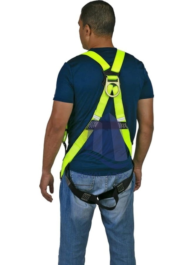 Royal Apex Full Body Fall Protection Safety Harness Climbing Prevention Safety Rope Protection With Double Hook For Construction Window Cleaning Measurement Etc  - Image 4