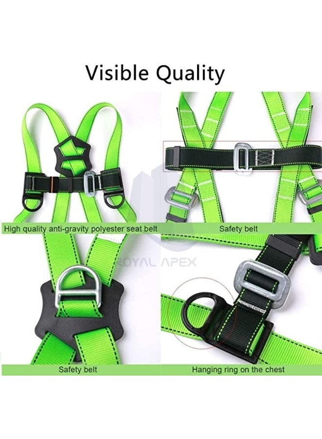 Royal Apex Full Body Fall Protection Safety Harness Climbing Prevention Safety Rope Protection With Double Hook For Construction Window Cleaning Measurement Etc  - Image 2