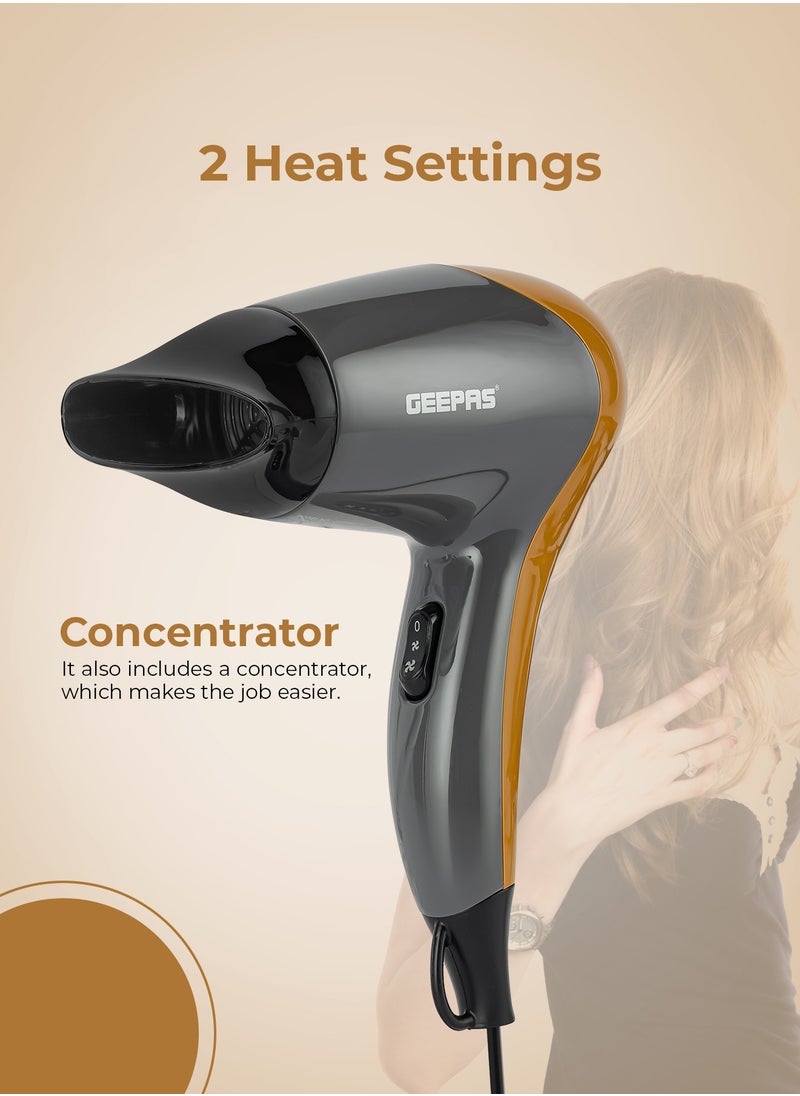 GEEPAS - Hair Dryer & Straightener Combo, Dryer With DC Motor, 2 Speed & 2 Heat Setting, Concentrator, Hang-Up Hook & Straightner With On/Off Switch With Indicator, PTC Heater, Ceramic Coating plate - Image 1