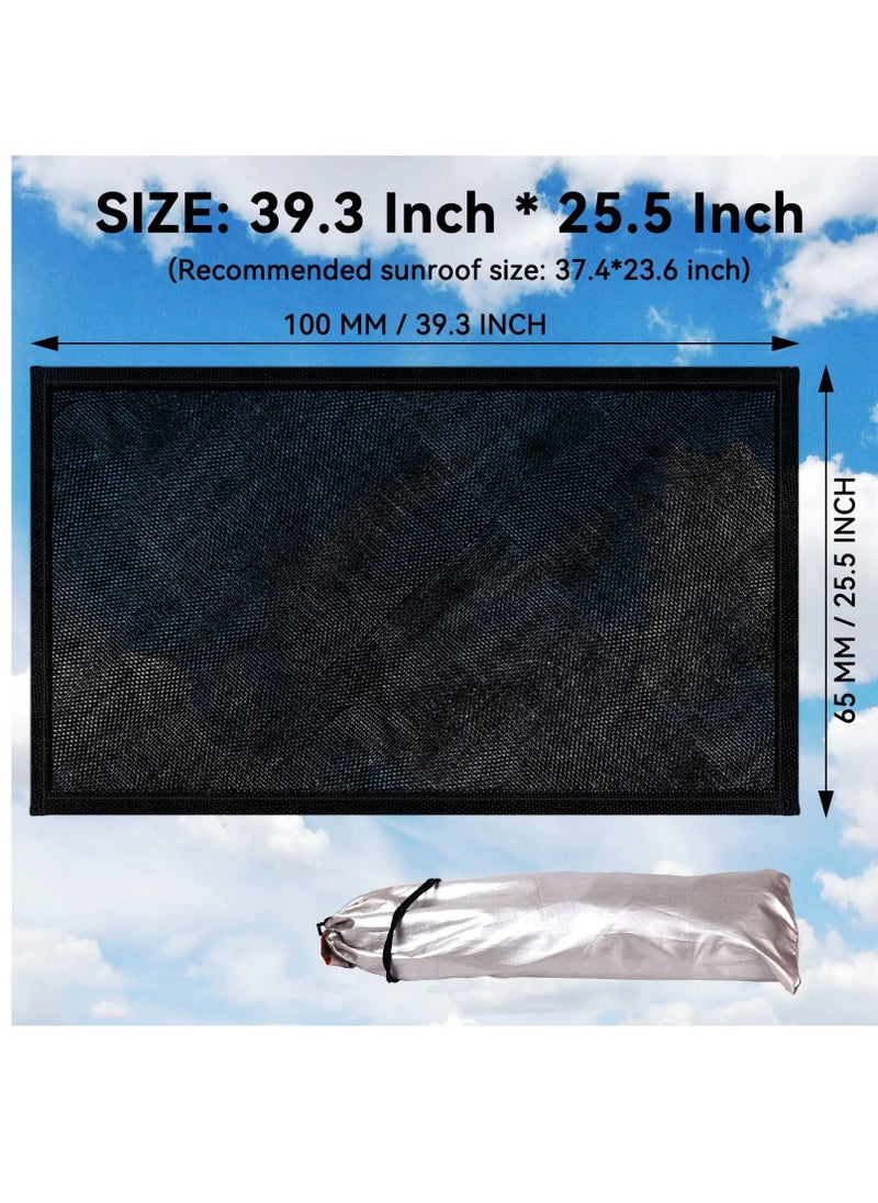 Car Sunroof Sunshade, Sun Shade Magnetic Screen Net, Quick Install, UV Sun Protection Cover, Suitable for Baby Kids Breastfeeding When Parking on Trips (Black)  - Image 3