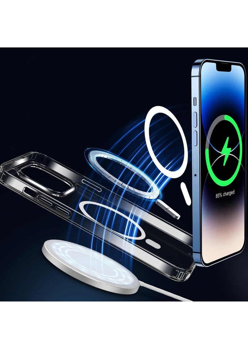 إلترازون ELTRAZONE Clear Rugged iPhone 15 Case (6.1-Inch) – Magnetic Charging Support, Military-Grade Drop Protection, Shockproof & Anti-Yellowing - Image 3