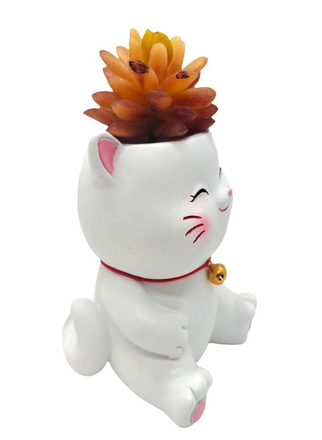 MONMOB White Cat Pencil Holder Phone Holder for Desk Gifts for Grandma Mom Women - Image 4