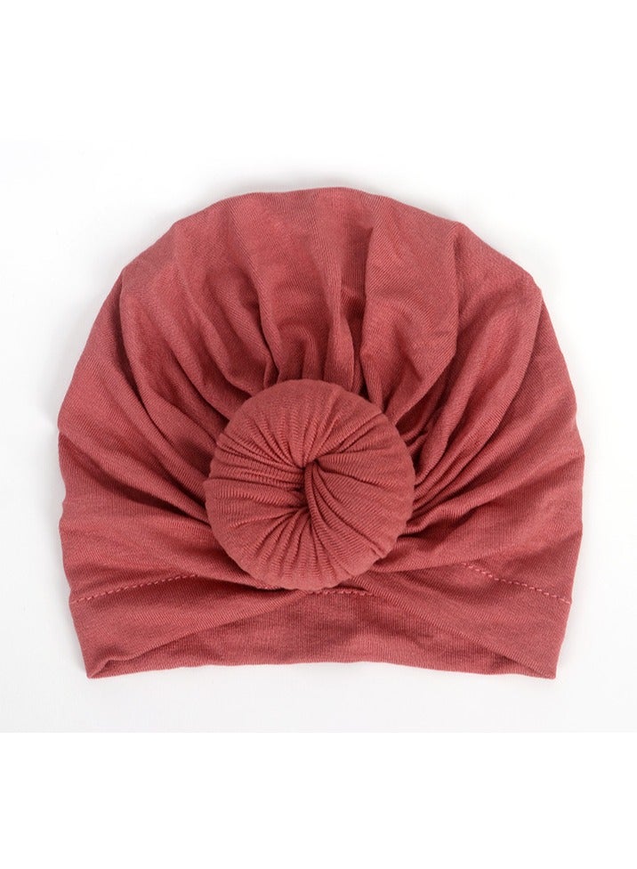 Pure Cotton Baby Knot Hat Dirty Pink - Image 2