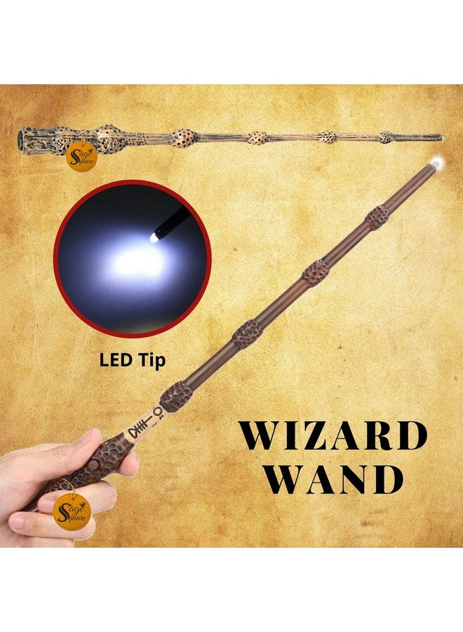 Sage Square Classic LED Illuminating Handcrafted Professor Albus Magic Wizard Sorcerer’s Dumbledore Wand, Elegant Stick Collectible Cum Cosplay Accessory (34 CMs Long) - Image 2