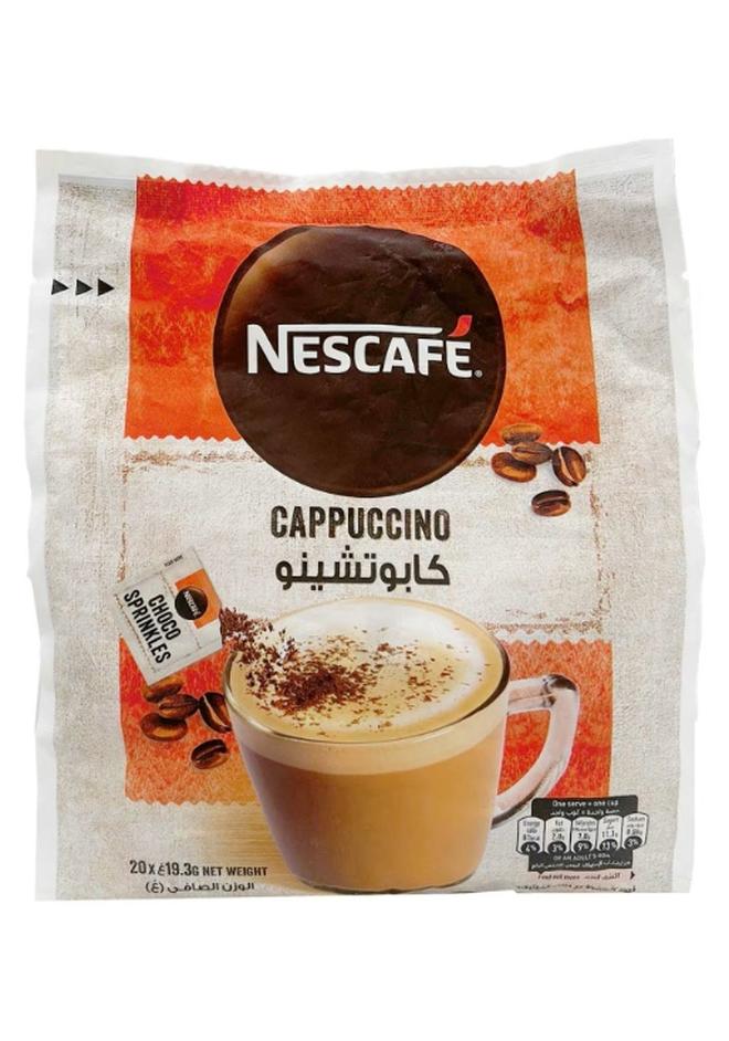نسكافيه مزيج قهوة نسكافيه كابتشينو رغوي مع رشة شوكولاتة، 20 كيس، 19.3 جرام - Image 1