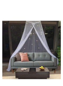 SYOSI Mosquito Net for Bed Large White Bed Canopy for Girls Hanging Bed Net Easy Installation Ideal for Bedroom Decorative Travel with Storage Bag (Star) 60*250*1100cm  - Image 2