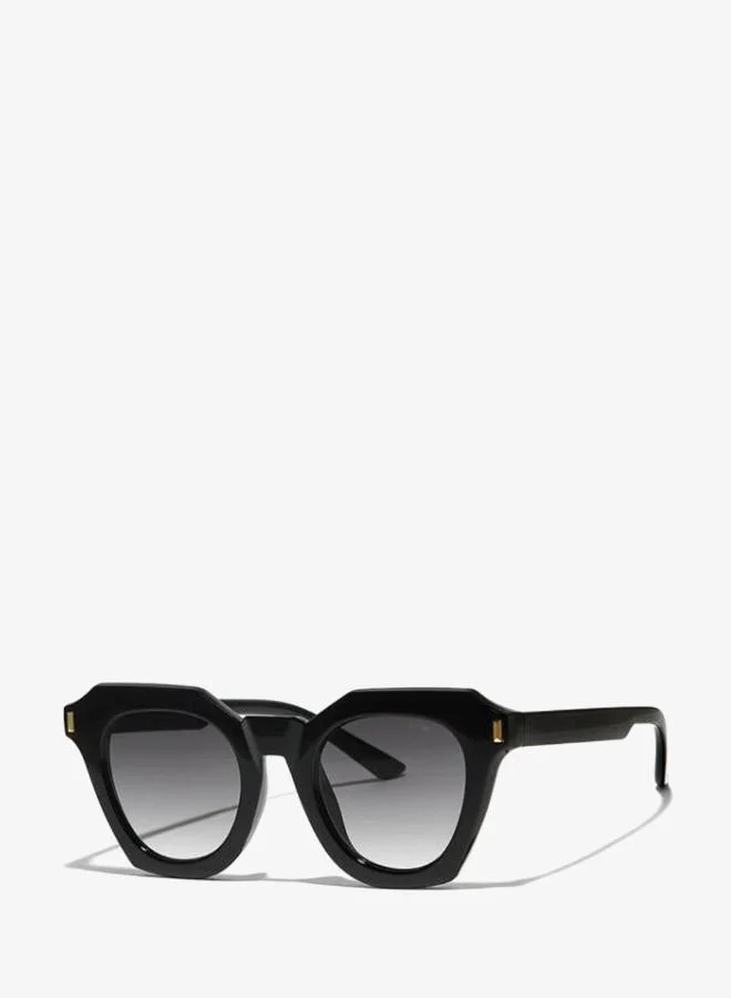 Blackout WINONA Women Black Sunglasses - Frame Material: Thermoplastic Rubber (TR90) - Frame Color: Black-Lens Color: Gray - Full Rim