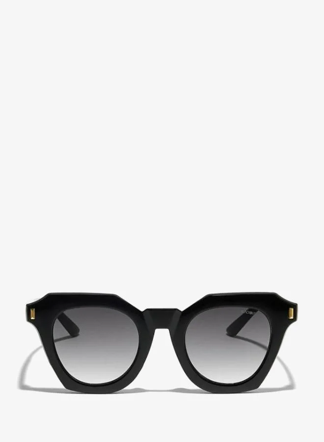 Blackout WINONA Women Black Sunglasses - Frame Material: Thermoplastic Rubber (TR90) - Frame Color: Black-Lens Color: Gray - Full Rim