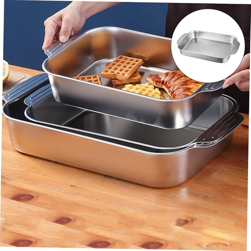 Unomor Rectangular Grilled Tray 40 8X22 8X5 5CM Stainless Steel Bakeware Pan For Baking And Steaming Fish - Image 3