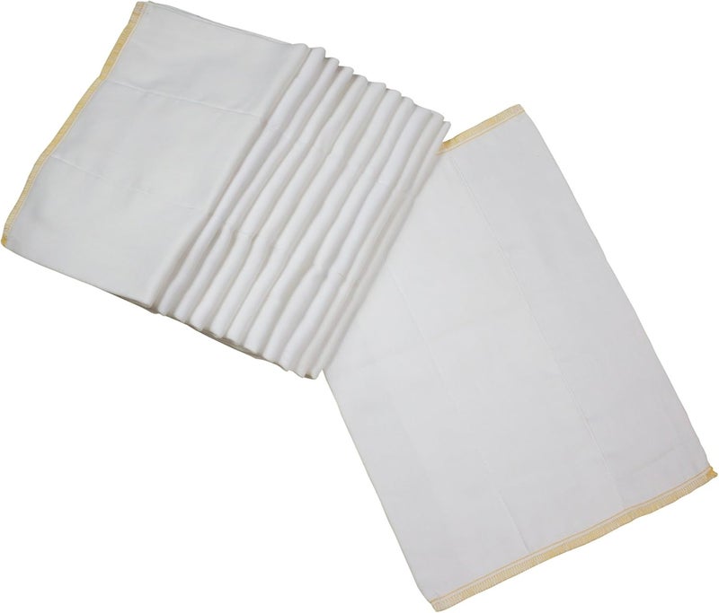 OsoCozy Prefold Cloth Diapers (1 Doz) - Soft, Absorbent, Durable - 100% Cotton - Image 1
