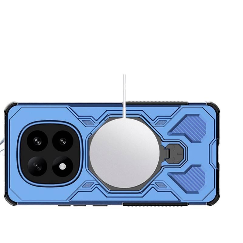 BB غطاء MagSafe بTPU+PC لـ Redmi Note 15 مع حماية من السقوط وحامل قابل للطي مع مقاوم للصدمات مع مغناطيس قوي باللون أزرق مغناطيسي بوظيفة حامل من مادة TPU باللون الأزرق باللون الأحمر - Image 3