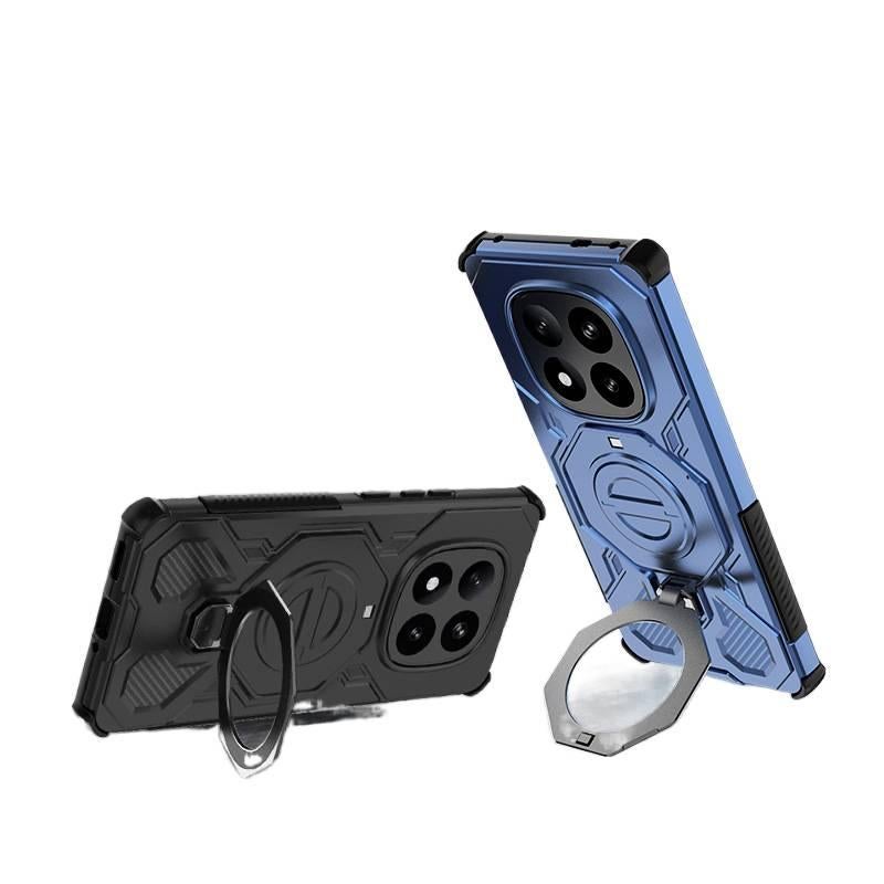 BB غطاء MagSafe بTPU+PC لـ Redmi Note 15 مع حماية من السقوط وحامل قابل للطي مع مقاوم للصدمات مع مغناطيس قوي باللون أزرق مغناطيسي بوظيفة حامل من مادة TPU باللون الأزرق باللون الأحمر - Image 4
