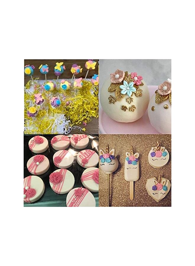 S-TOP Silicone Cake Mold Set -8 Pcs, Rose Butterfly Daisy Rose Leaf and Mini Flowers Fondant Candy for Chocolate Polymer Clay Soap Crafting Projects Cake Decoration - Image 4