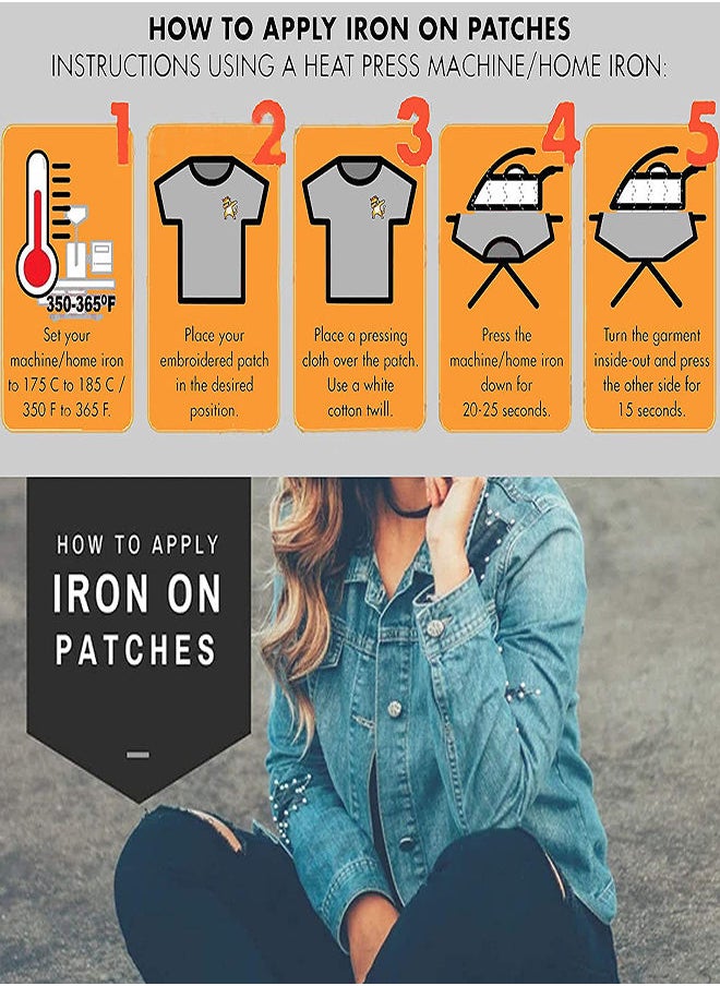 SYOSI Iron On Patches for Kids' Clothing 13pcs Dinosaur Design Embroidered Iron-on Patches for Boy Clothing Tyrannosaurus Dinosaur Flying Dragon Patch Applique for Backpacks Clothing DIY T-Shirt Jeans  - Image 5