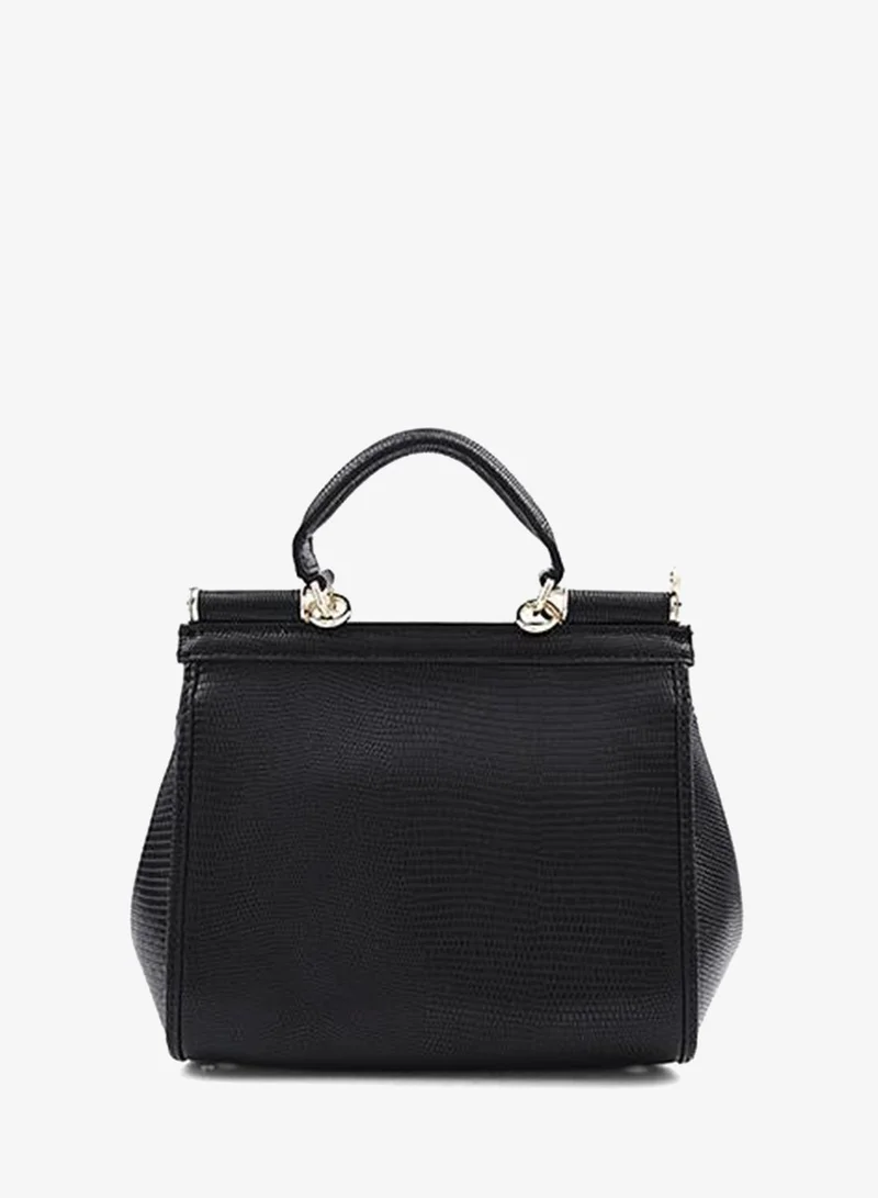 Cuple Black Cuple Textured Zip Shoulder Bag for Women | Best Price UAE
