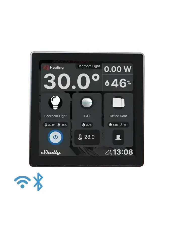 شيلي Shelly Wall Display لوحة تحكم ذكية - أسود + BLU H&T أسود - Image 2