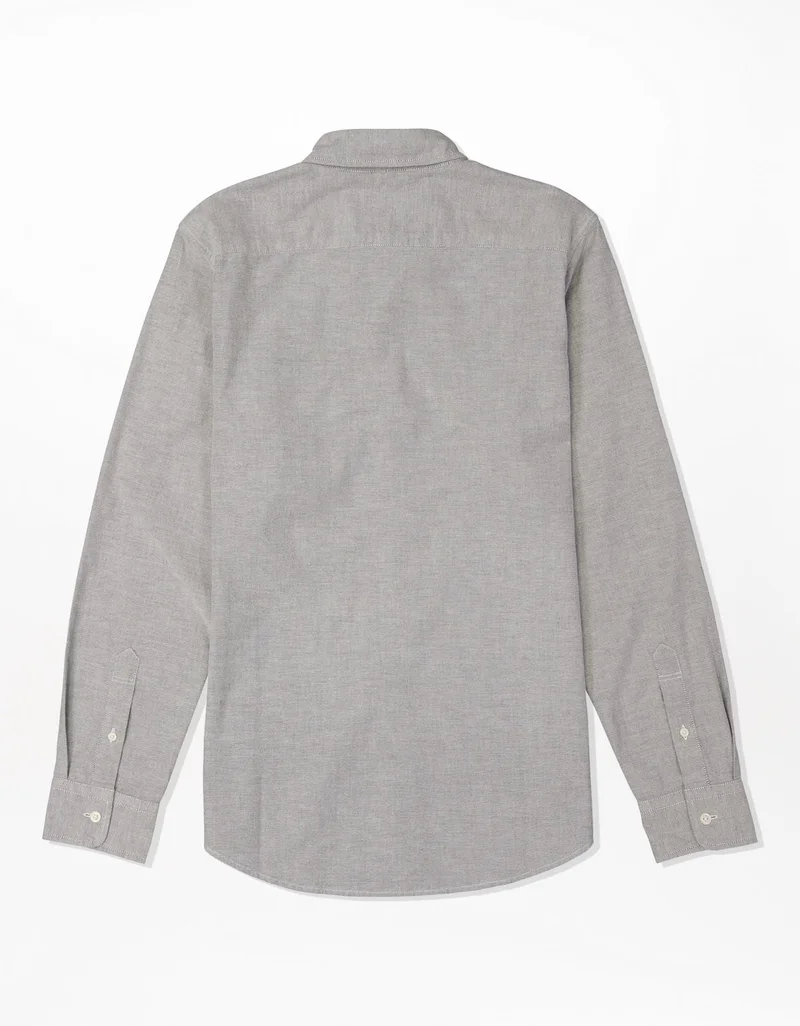 American Eagle  AE Slim Fit Flex Oxford Button-Up Shirt for Men | Best Price UAE