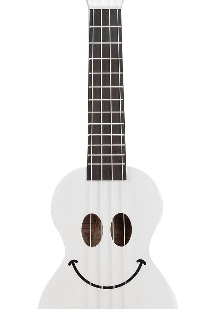 Mahalo U-Smile Series 4 String Soprano Ukulele with Bag, White - Image 2