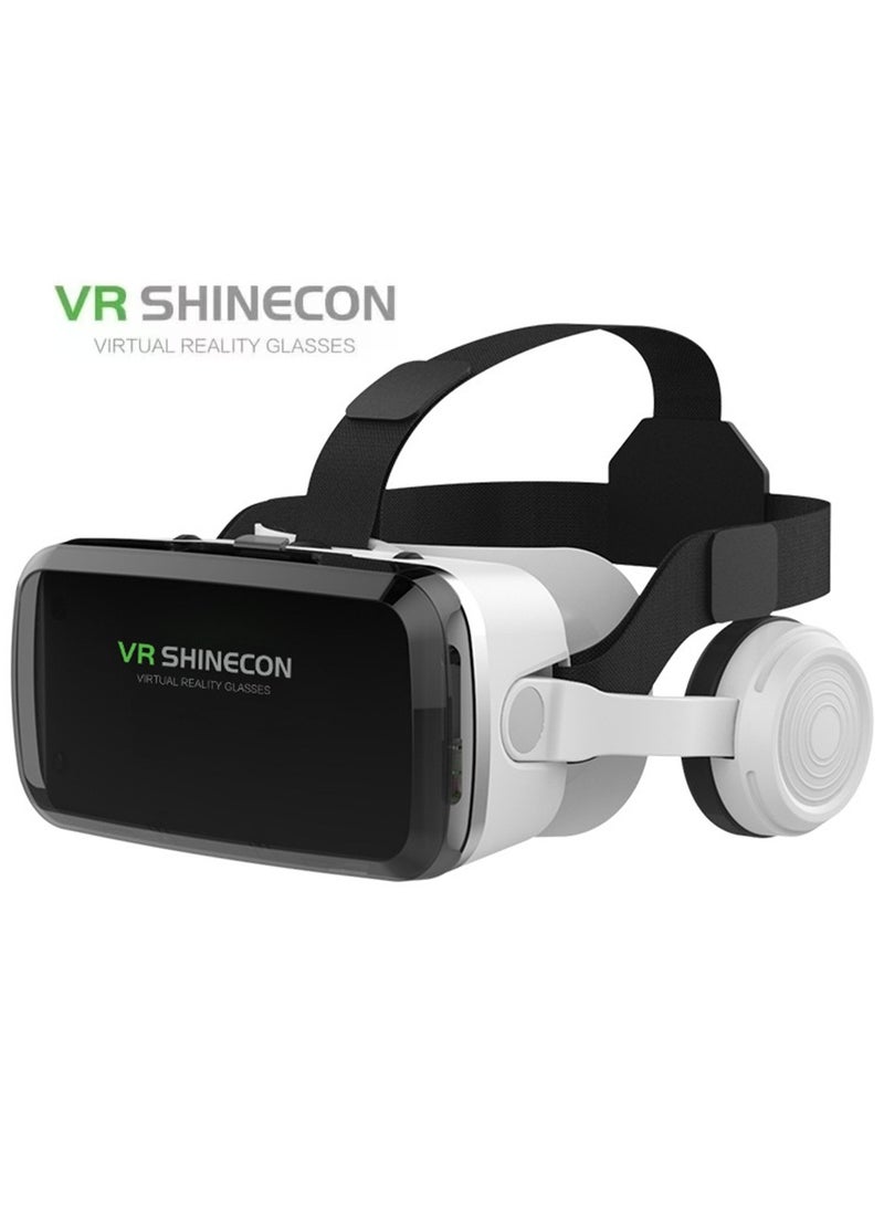 general Classic VR Goggles VR SHINECON 3D Virtual Reality Glasses Bluetooth Headset Version VR Glasses for TV, Movies & Video Games Compatible with iOS & Android Smartphone Within 5.5-7.2 inch Screen Phone Eye Protected Soft & Comfortable Adjustable Distance, IMAX Giant Screen/Optical Lenses/Panoramic Roaming/ Immersive Games - Image 1